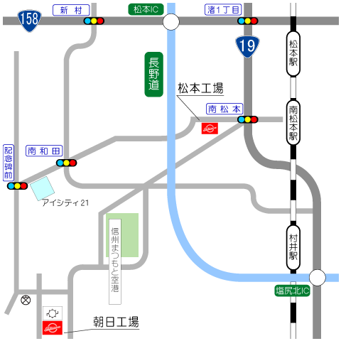 朝日工場地図