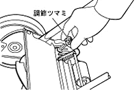 調整ツマミ